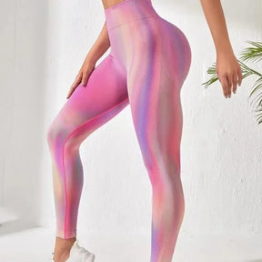 Calça Legging Fitness Feminina tie-dye