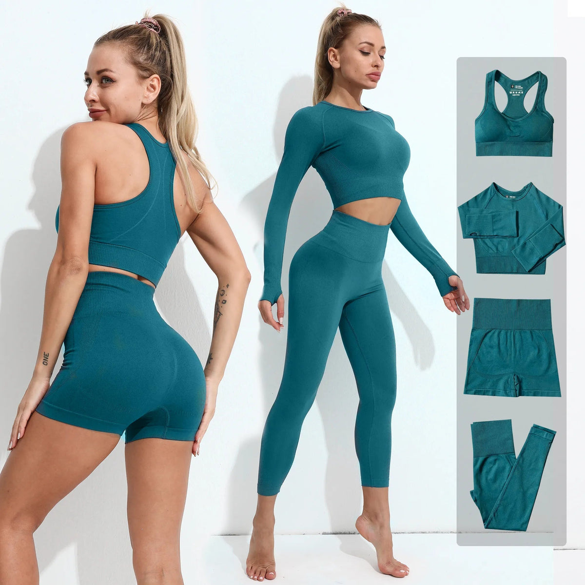 Conjunto Fitness Feminino - FlexiChic 4 em 1